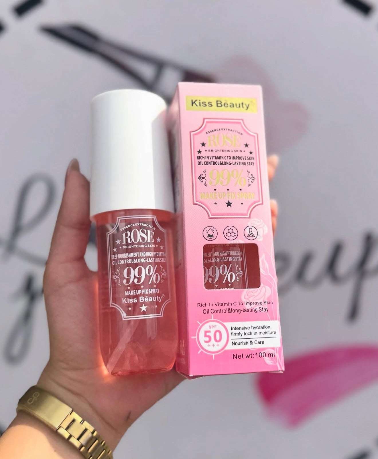 Kiss Beauty Rose Makeup Spray