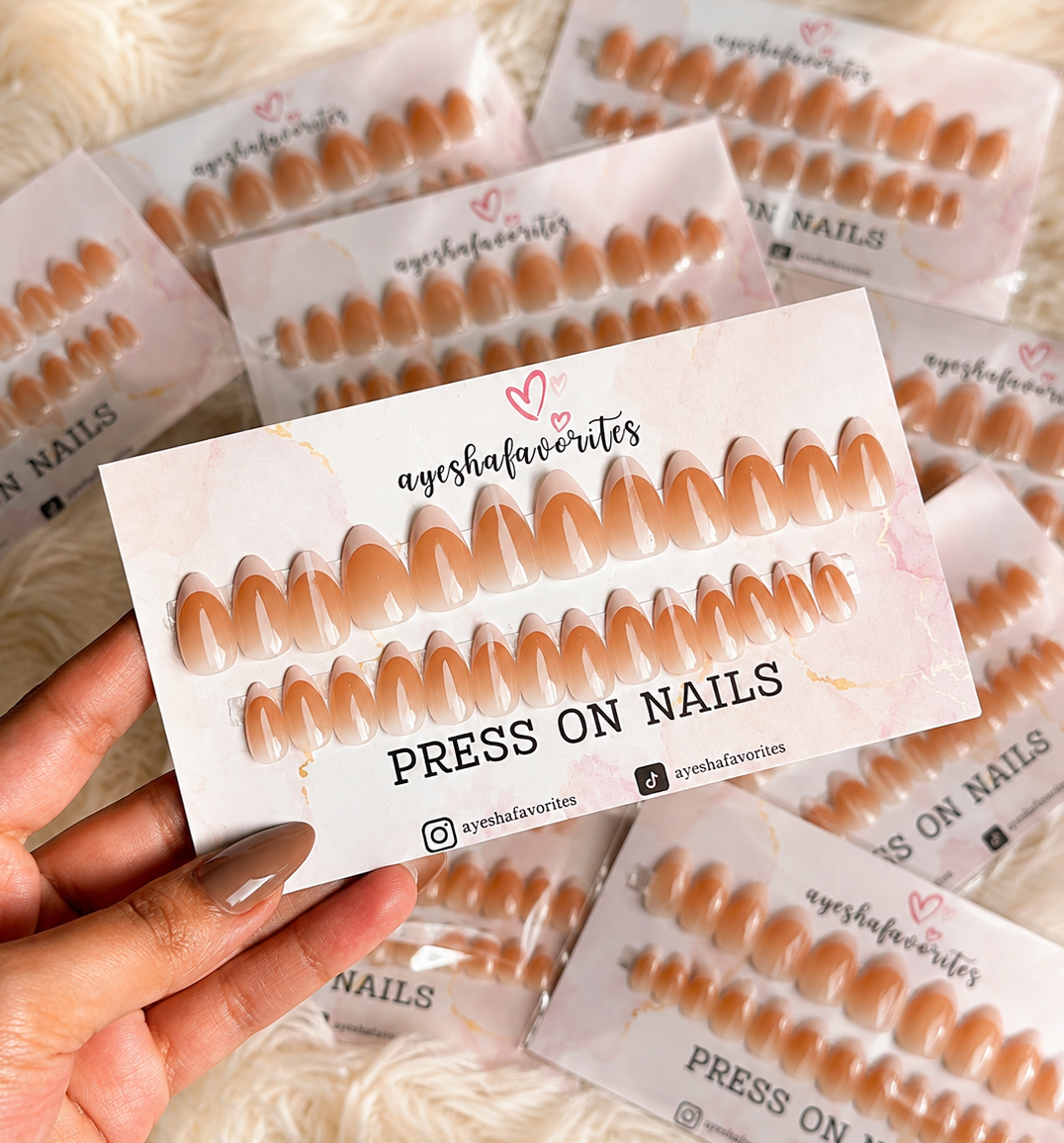 Ayesha Favorites Natural French Nails