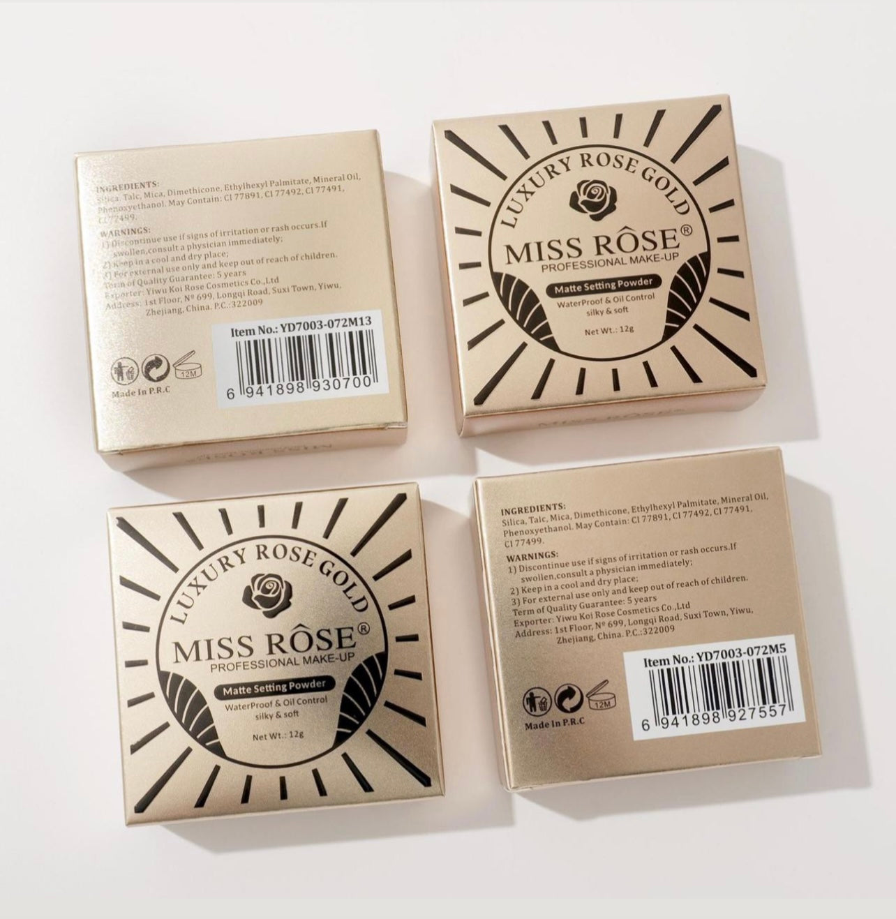 Miss Rose Luxury Rose Gold Setting Powder