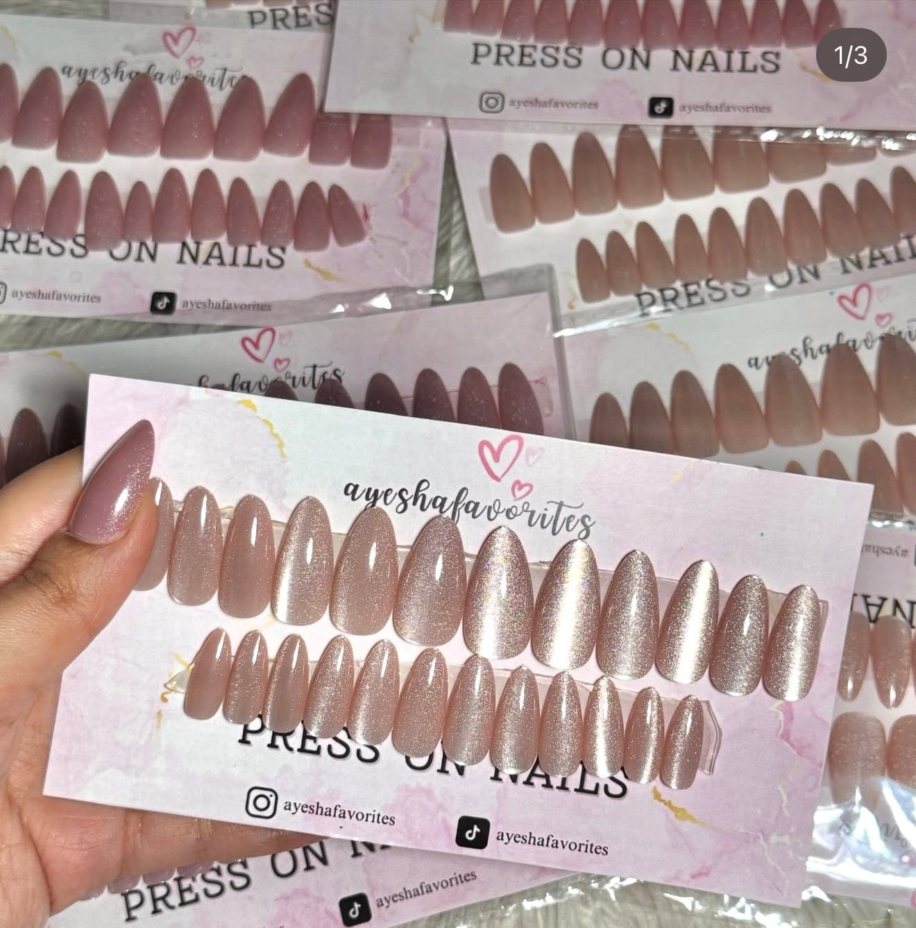 Ayesha Favorites Pink Cat Nails