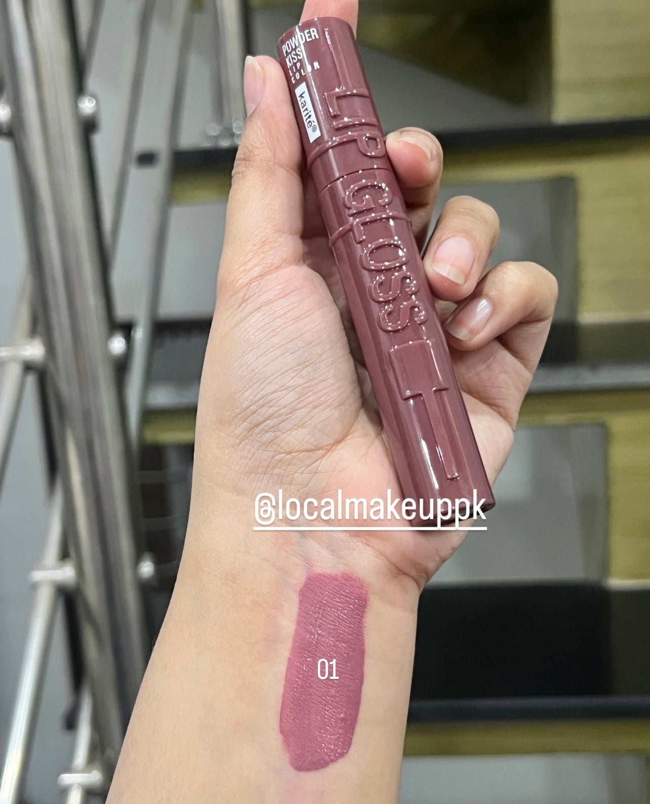 Karite Powder Kiss Liquid Lipstick on