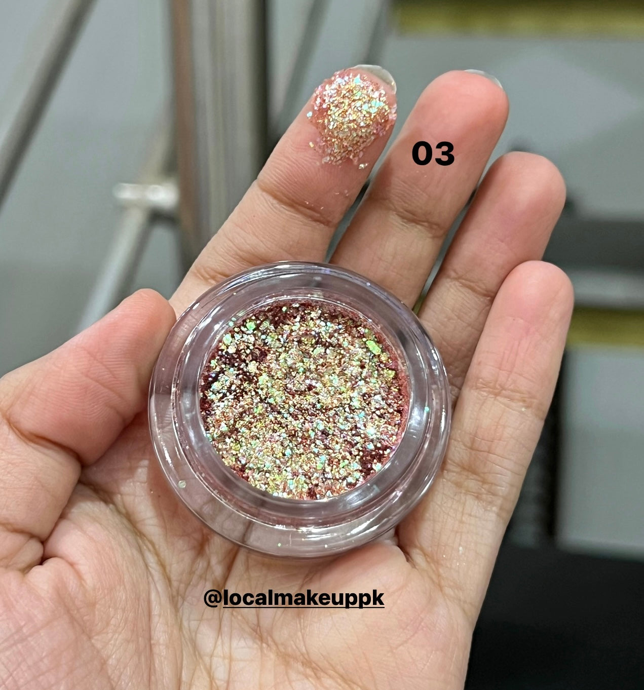 Miss Rose Pressed Glitter Pot