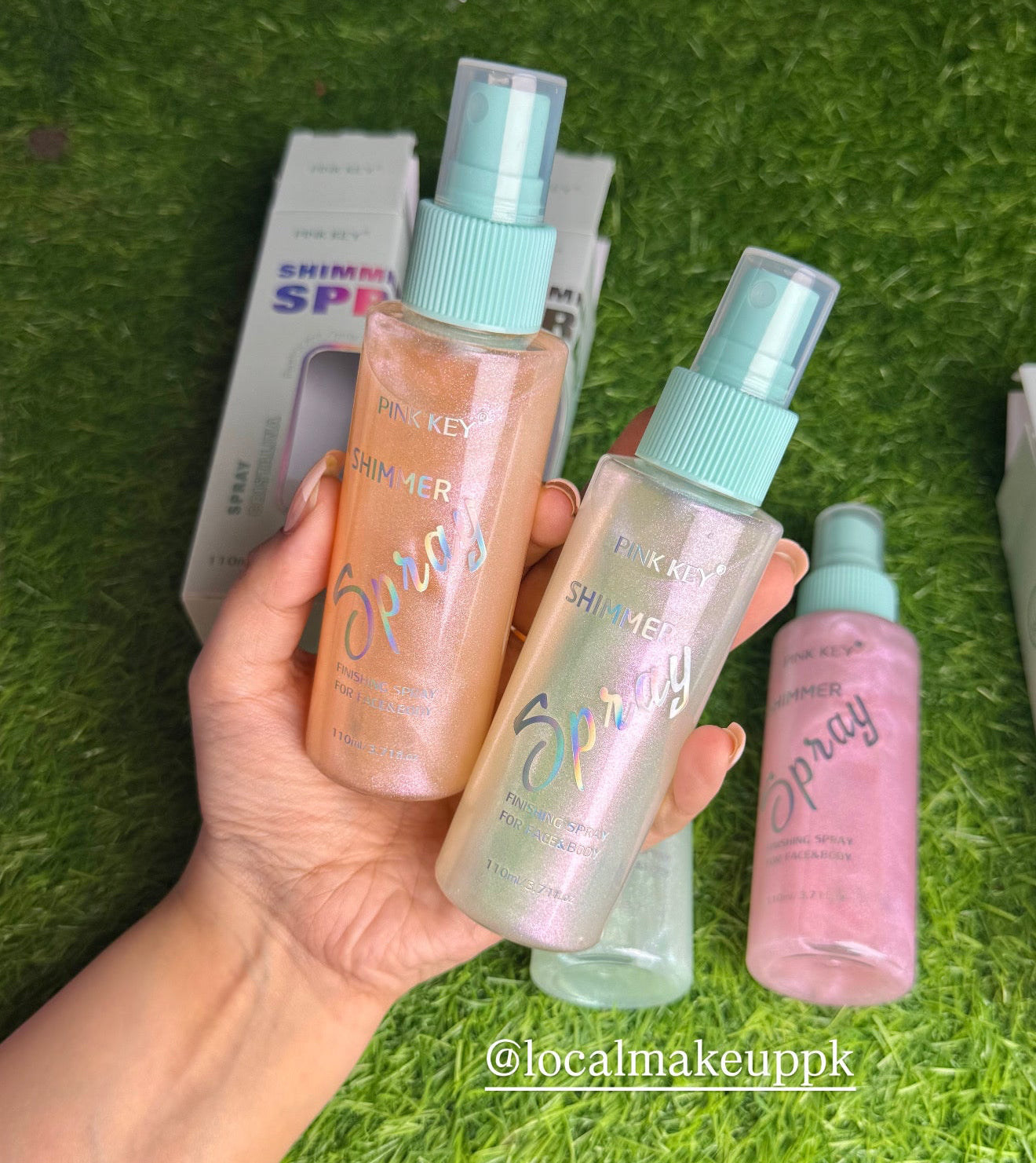 Pink Key Shimmer Makeup Spray