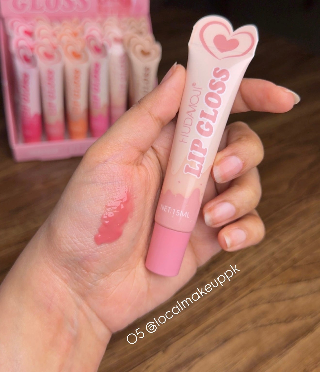 Hudamoji Heart Lip Gloss