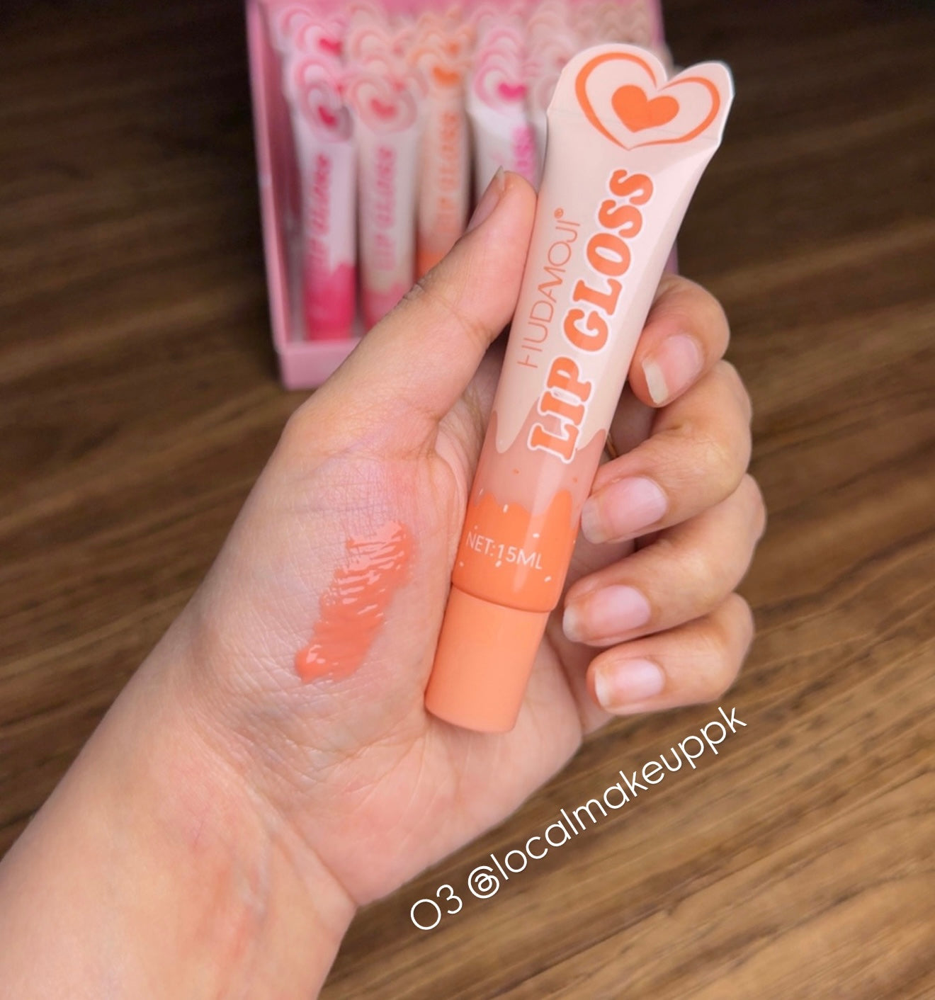 Hudamoji Heart Lip Gloss